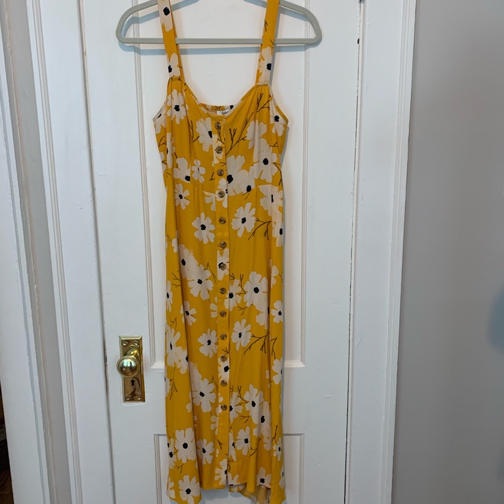 Madewell Button-Front Midi Dress in Ikat Floral